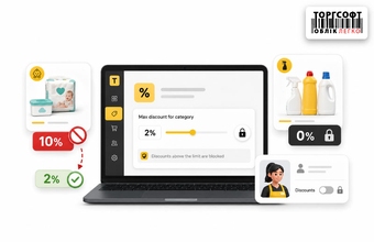 Torgsoft жеңілдіктерді қалай шектеуге болады: өнім түріне ең жоғары жеңілдік және тыйым салулар