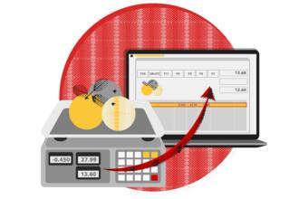 Підключення електронних ваг для зважування товару під час продажів