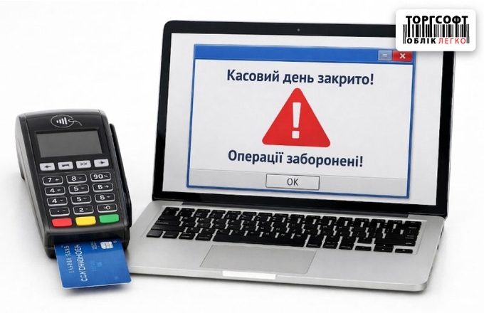 Касовий день закритий або створений майбутньою датою: як виправити
