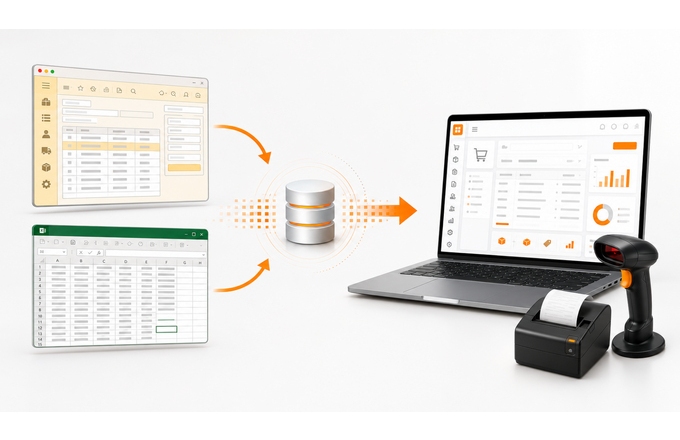 Technical guide: database migration from 1C/BAS and Excel to Torgsoft