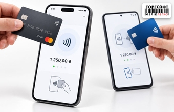 Platba kartou cez smartfón v mobilnej aplikácii Torgsoft: Platba dotykom a tapXPhone