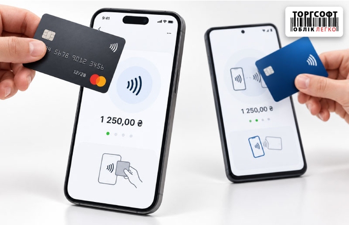 Оплата карткою через смартфон у мобільному додатку Торгсофт: Tap to Pay і tapXPhone