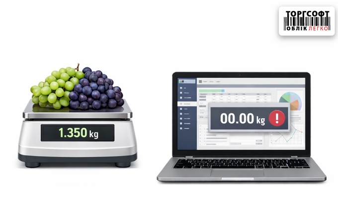 Ваги не передають вагу в Торгсофт