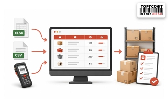 Importul produselor și al rezultatelor inventarului: Excel, CSV și terminale de colectare a datelor