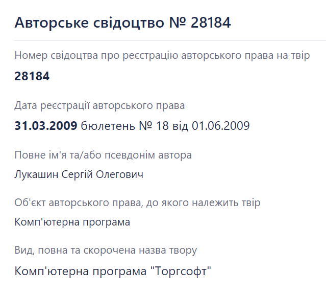 Свідоцтва та авторське право