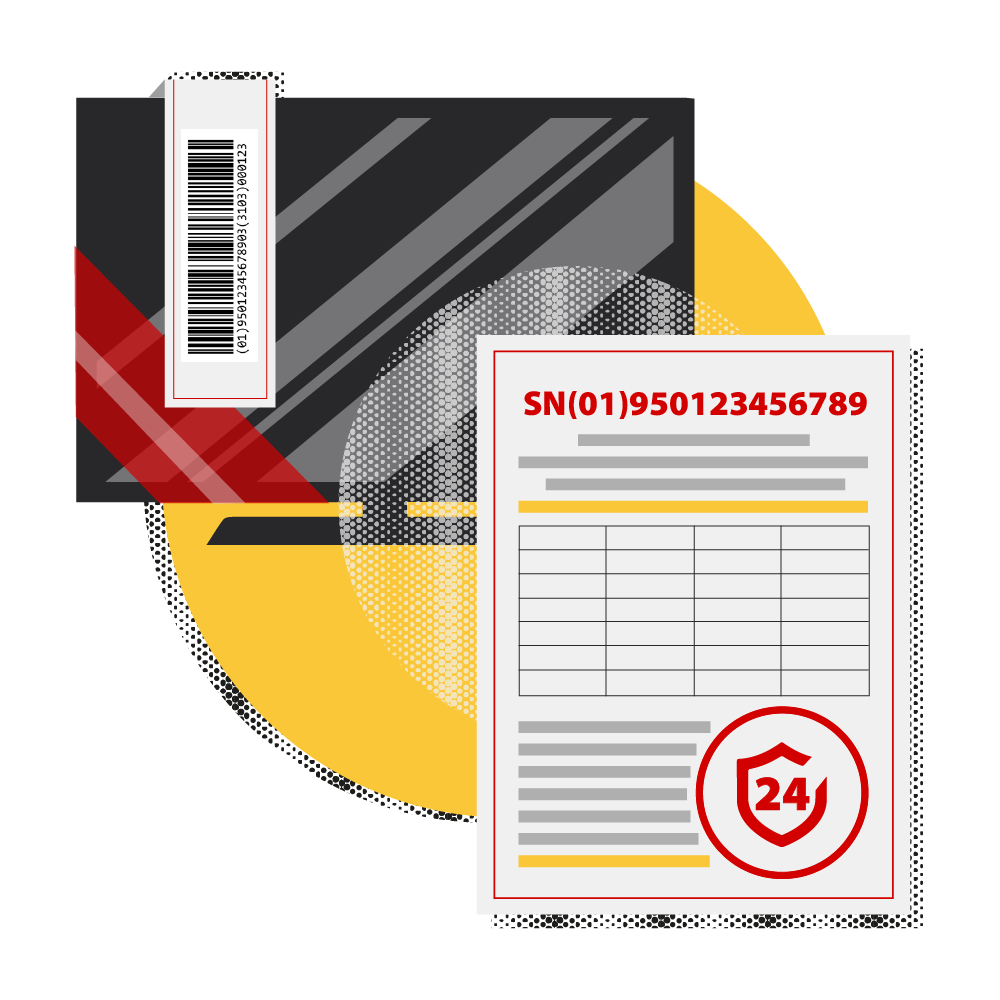 Product accounting by serial numbers