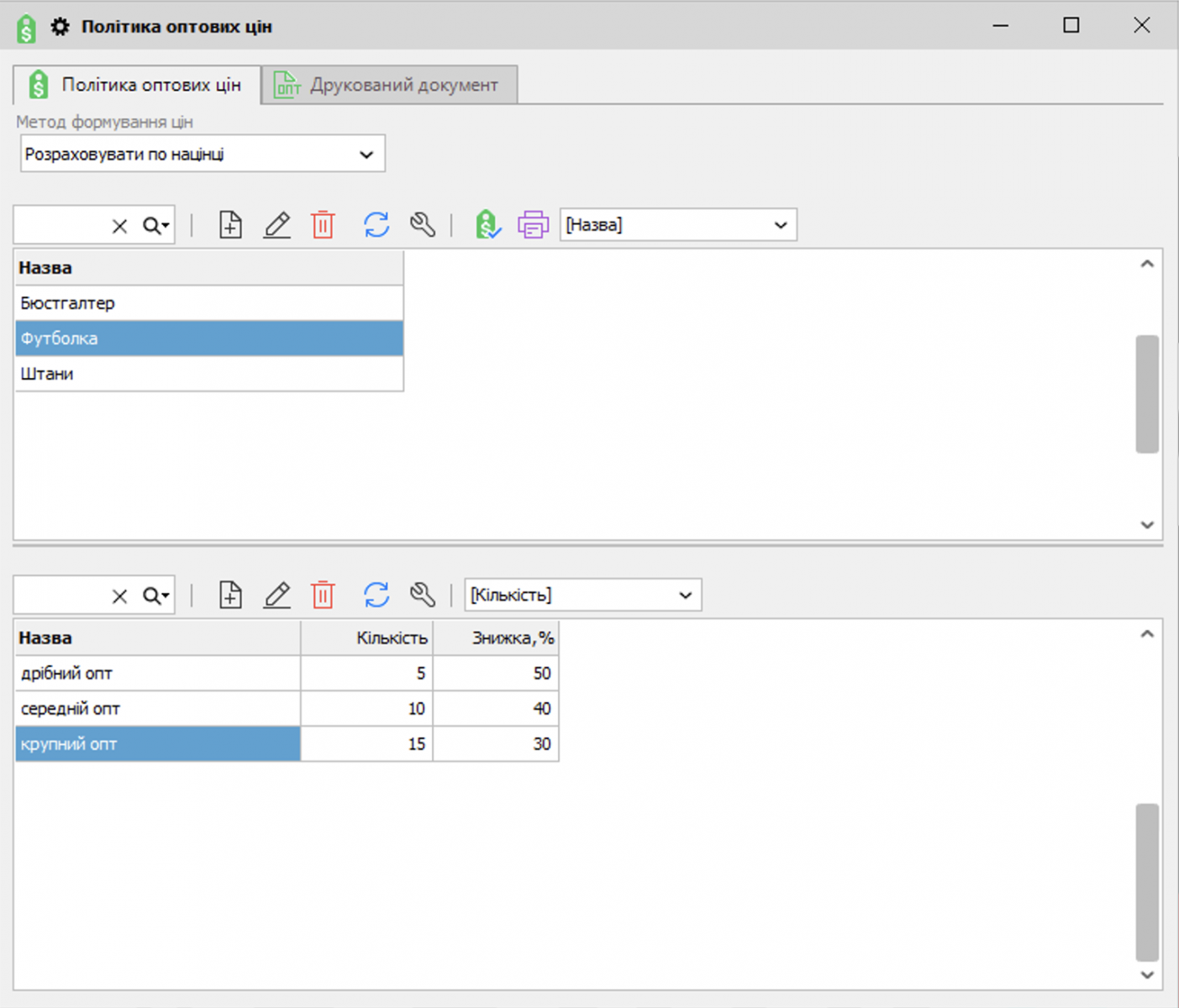 2. Налаштування політики цін