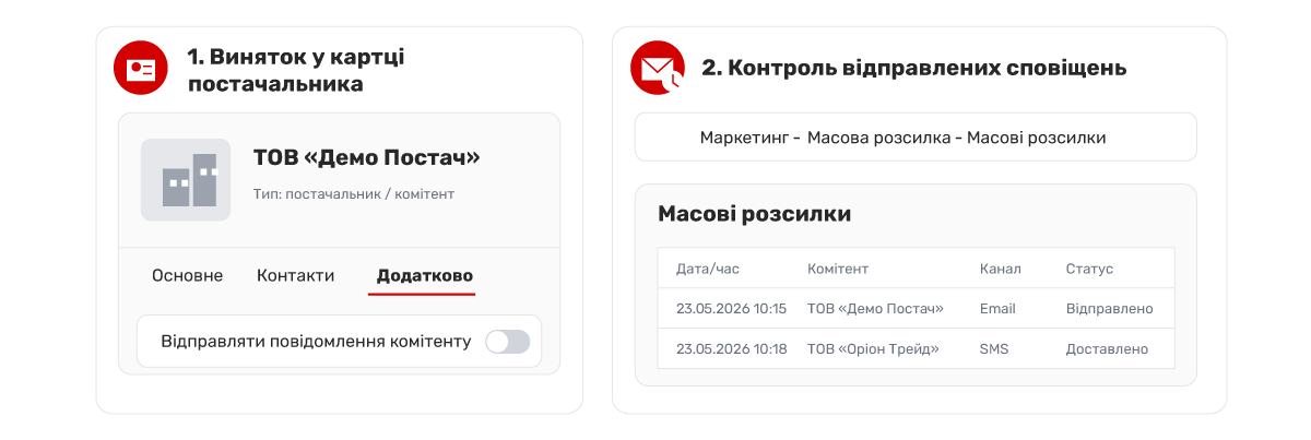 Cum se dezactivează notificările pentru furnizori separați