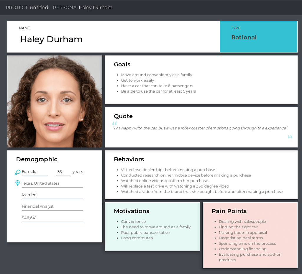 Crearea unei persoane utilizator