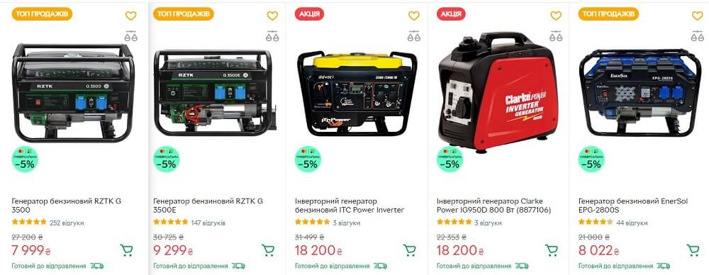 Генератори на розетці