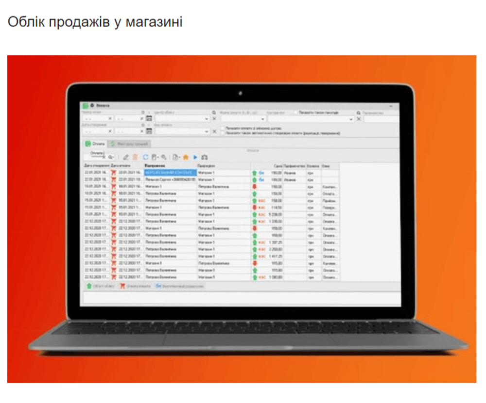 Облік продажів у магазині