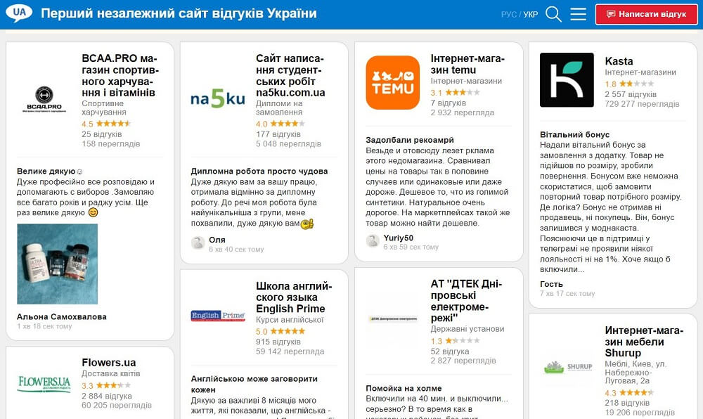 Otzyvua.net парақшасы
