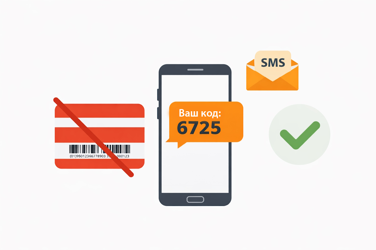 SMS-верифікація дисконтної картки без пластикової карти