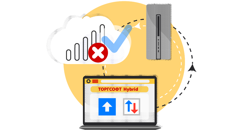 Torgsoft Hybrid: selling goods without the Internet