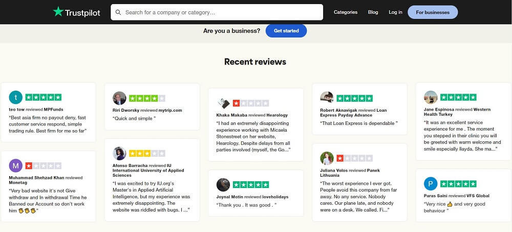 Trustpilot &ndash; це глобальна онлайн-платформа