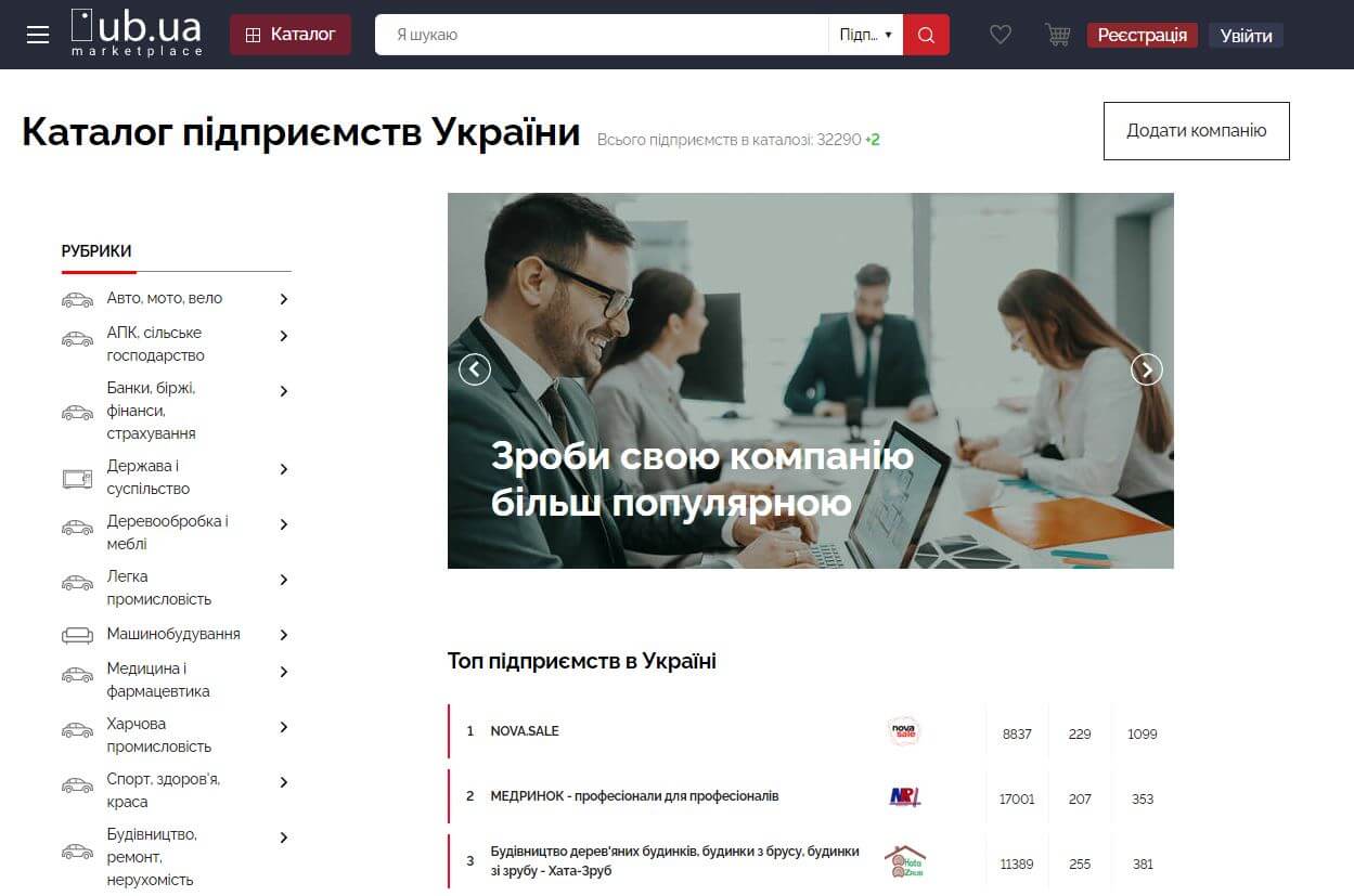 UB.UA Каталог &mdash; це бізнес-довідник