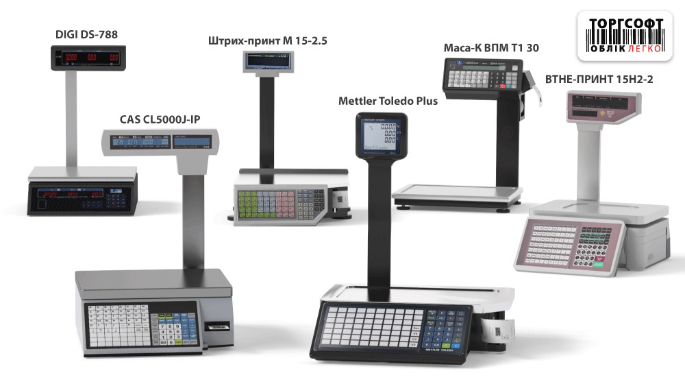 Label printing scales