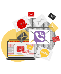 Trimitere &icirc;n masă SMS și e-mail