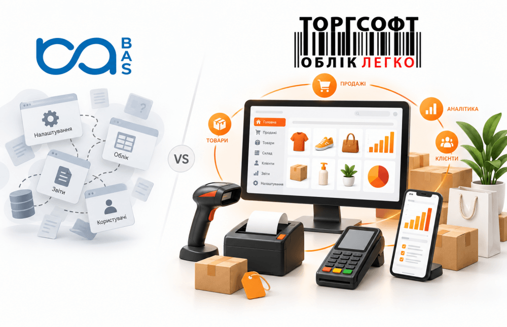 Торгсофт і BAS: порівняння програм для магазину