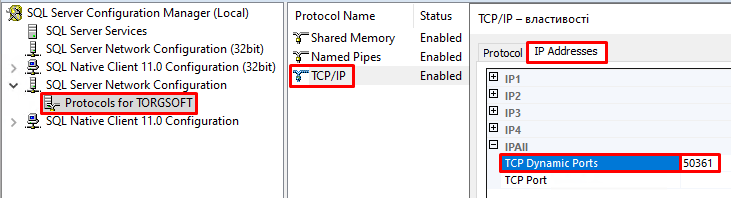 Numărul "Porturi dinamice TCP